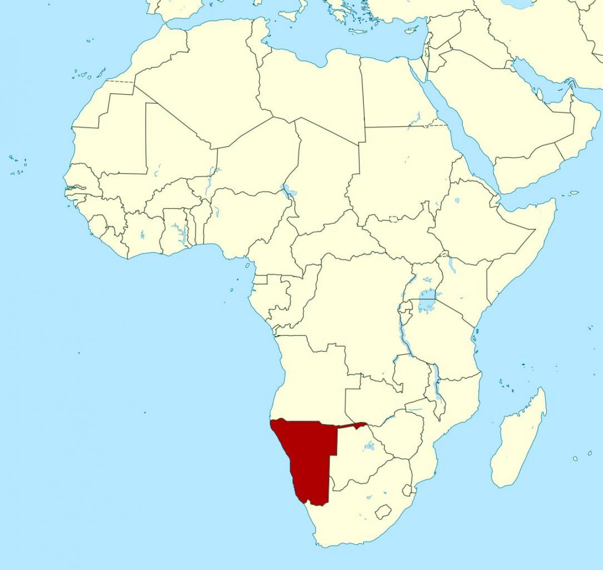 Carte de la Namibie afrique
